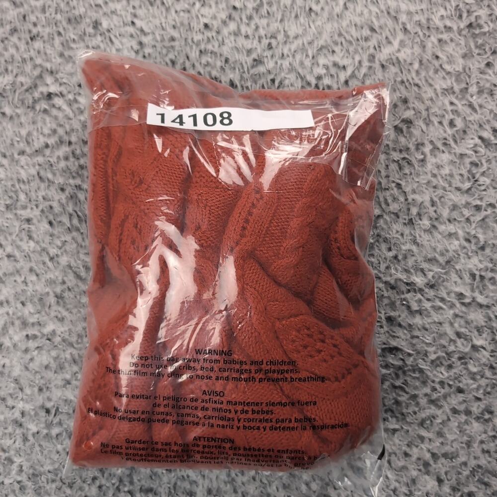 Eagles Eye Sweater Women Large Petite Bronze Wool Blend Mom Casual Pullover - Picture 6 of 6